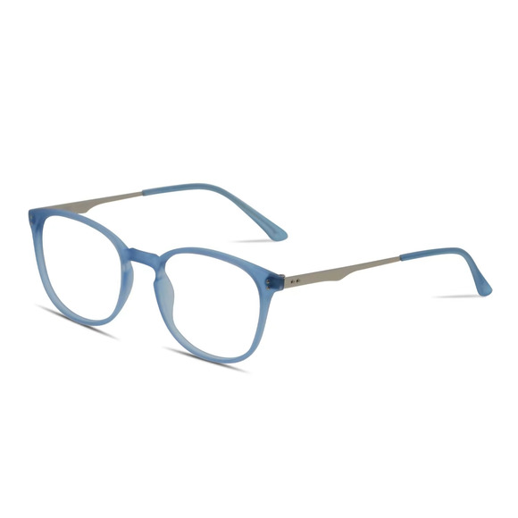 MUSE WESTON 35-001893 BLUE SILVER MATTE RX EYEGLASSES FRAME 49-18-145
